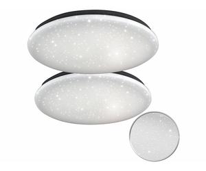 Luminea 2 plafonniers LED Ø 28 cm avec effet ciel étoilé 840 lm / 12 W