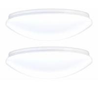 Luminea 2 plafonniers LED utilisables comme appliques murales - Ø 38 cm - Blanc du jour