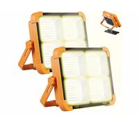 Luminea 2 projecteurs de chantier solaires 2392 lm avec LED CCT à intensité variable