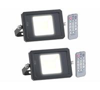 Luminea 2 projecteurs LED d'extérieur 10 W avec détection de mouvement et télécommande