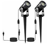 Luminea : 2 spots d'extérieur 450 lm / 6 W à LED COB - set d'extension pour LS-55 G