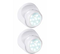 Luminea 2 spots LED sans fil 2 W avec capteurs de mouvement et d'obscurité