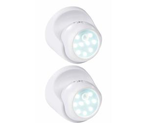 Luminea 2 spots LED sans fil 2 W avec capteurs de mouvement et d'obscurité
