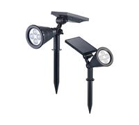Luminea : 2 spots solaires à LED avec piquet 200 lm / 1,5 W G