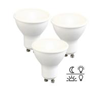 Luminea 3 ampoules LED avec capteur de luminosité 5 W / 300 lm / GU10 - Blanc chaud