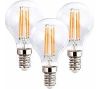 Luminea 3 ampoules LED filament E14 à intensité variable - 4 W - 470 lm - Blanc chaud