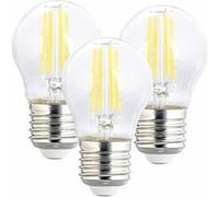 : 3 ampoules LED filament E27 à intensité variable - 4 W - 470 lm - Blanc chaud