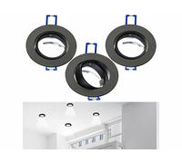 Luminea 3 cadres encastrables pour ampoule MR16 avec angle réglable - coloris noir