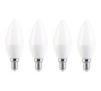 Luminea : 4 ampoules bougies E14 - 3 W - 240 lm - Blanc chaud