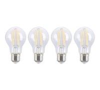 Luminea 4 ampoules LED à filament E27 - 7,2 W - 806 lm - Blanc chaud