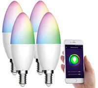 Luminea 4 ampoules LED connectées E14 / 5,5 W/RVB/CCT LAV-155.rgbw Home Control