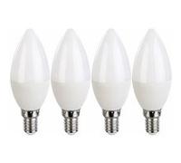 Luminea 4 ampoules LED E14 bougie 6 W - 470 lm - Blanc chaud