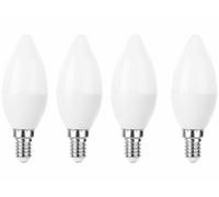 Luminea 4 ampoules LED E14 bougies - 470 lm - Blanc neutre