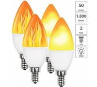 Luminea : 4 ampoules LED E14 effet flamme avec 3 modes d'éclairage