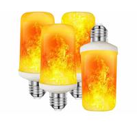 4 ampoules LED E27 avec effet flamme [Luminea]