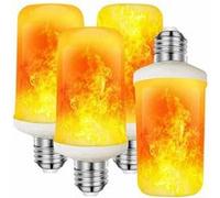 4 ampoules LED E27 avec effet flamme [Luminea]