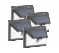 Luminea 4 appliques solaires à LED avec détecteur PIR 350 lm, 7,2 W, WL-735.solar