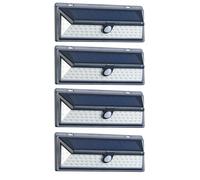 Luminea : 4 appliques solaires à LED WL-1380.solar avec détecteur PIR 800 lm / 13,2 W G