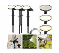 Luminea 4 spots de jardin solaires à LED 650 lm- blanc chaud