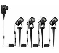 Luminea 4 spots d'extérieur 850 lm / 12 W à LED COB LS-55