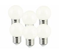 Luminea : 6 ampoules LED E27 / G45 / 50 lm / 1 W / 4000 K G