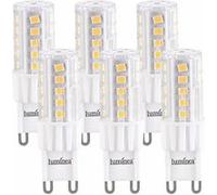 Luminea : 6 ampoules LED G9 - 4.5 W - 480 lm - Blanc chaud