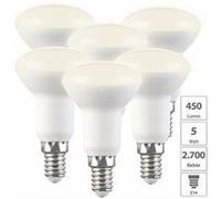 Luminea : 6 réflecteurs LED E14 R50 - 5W - 450 lm - Blanc chaud blanc