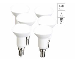 Luminea 6 spots LED E14 réflecteur R50 - 450 lm - Blanc neutre