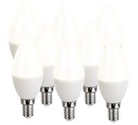 Luminea 8 ampoules LED E14 bougie - 470 lm - Blanc chaud