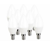 Luminea : 8 ampoules LED E14 bougies - 470 lm - Blanc neutre G