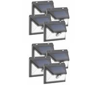 Luminea 8 appliques solaires à LED avec détecteur PIR 350 lm, 7,2 W, WL-735.solar