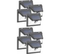 Luminea : 8 appliques solaires à LED avec détecteur PIR 350 lm, 7,2 W, WL-735.solar