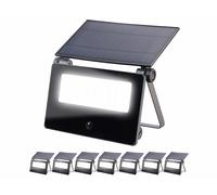 Luminea 8 projecteurs LED solaires 1300 lm FTR-102 avec détecteur de mouvement