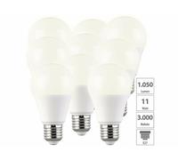 Luminea : 9 ampoules LED E27 - 11 W - 1050 lm - Blanc chaud Blanc chaud G
