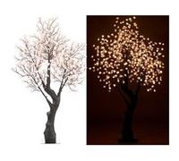 Arbre à LED - LUMINEA - Cerisier 200 cm - 576 fleurs lumineuses - Blanc chaud - IP44