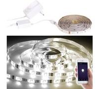Guirlande lumineuse intérieur Luminea : Bande LED LAT-530 - 5 m blanc ajustable - Avec accessoires