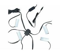 Luminea Dispositif d'éclairage pour vitrine connecté et intelligent avec 4 pinces RVBB et commandes vocales