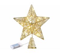 Luminea Étoile dorée 25 cm lumineuse 20 LED pour sapin de Noël