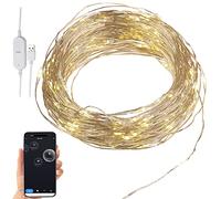 Luminea Guirlande lumineuse connectée 10 m en fil de cuivre Home Control