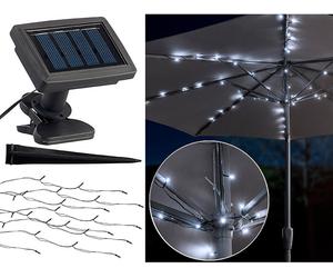 Luminea Guirlande solaire à LED pour parasol à 8 brins / 72 LED