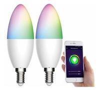 Luminea Home Control 2 ampoules LED connectées E14 / 5,5 W / RVB / CCT LAV-155.rgbw