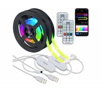 Luminea Home Control 2 bandes LED connectées RVB IC 2 m avec télécommande