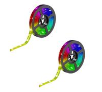 Luminea Home Control 2 bandes LED RVB USB connectées à commandes vocales - 2 m