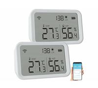 Luminea Home Control 2 capteurs de température, d’humidité et de luminosité connectés