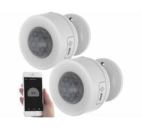 Luminea Home Control 2 détecteurs de mouvement connectés avec capteur de température et d'humidité