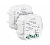 Luminea Home Control : 2 interrupteurs connectés encastrés à commandes vocales G