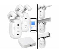 Luminea Home Control 2 ouvre-rideaux automatiques connectés avec passerelle wifi