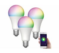 Luminea Home Control 3 ampoules LED connectées E27 / 9 W / RVB / CCT LAV-150.rgbw