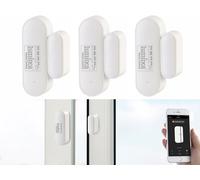 Luminea Home Control 3 détecteurs d'ouverture de porte connectés avec commande vocale XMD-103.app