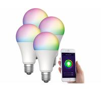 Luminea Home Control 4 ampoules LED connectées E27 / 9 W / RVB / CCT LAV-150.rgbw